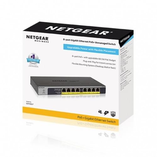 Netgear GS108LP 8-Port Gigabit PoE Unmanaged Rackmount Switch (PoE Budget 60W) - Image 2