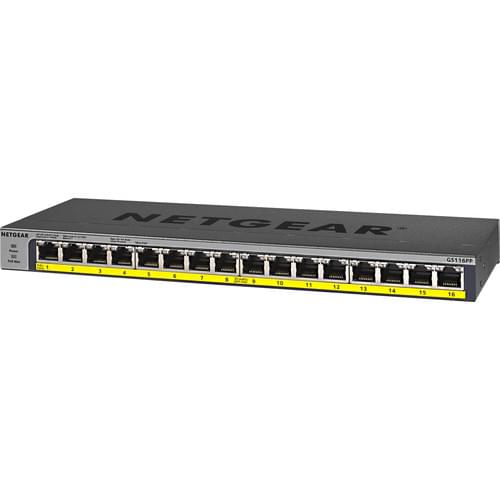 Netgear GS116LP 16-Port Gigabit Ethernet Rackmount Unmanaged PoE/PoE+ Switch - Image 3